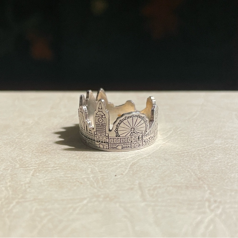 925 Sterling Silver Ring - London Skyline - Size US 6.5